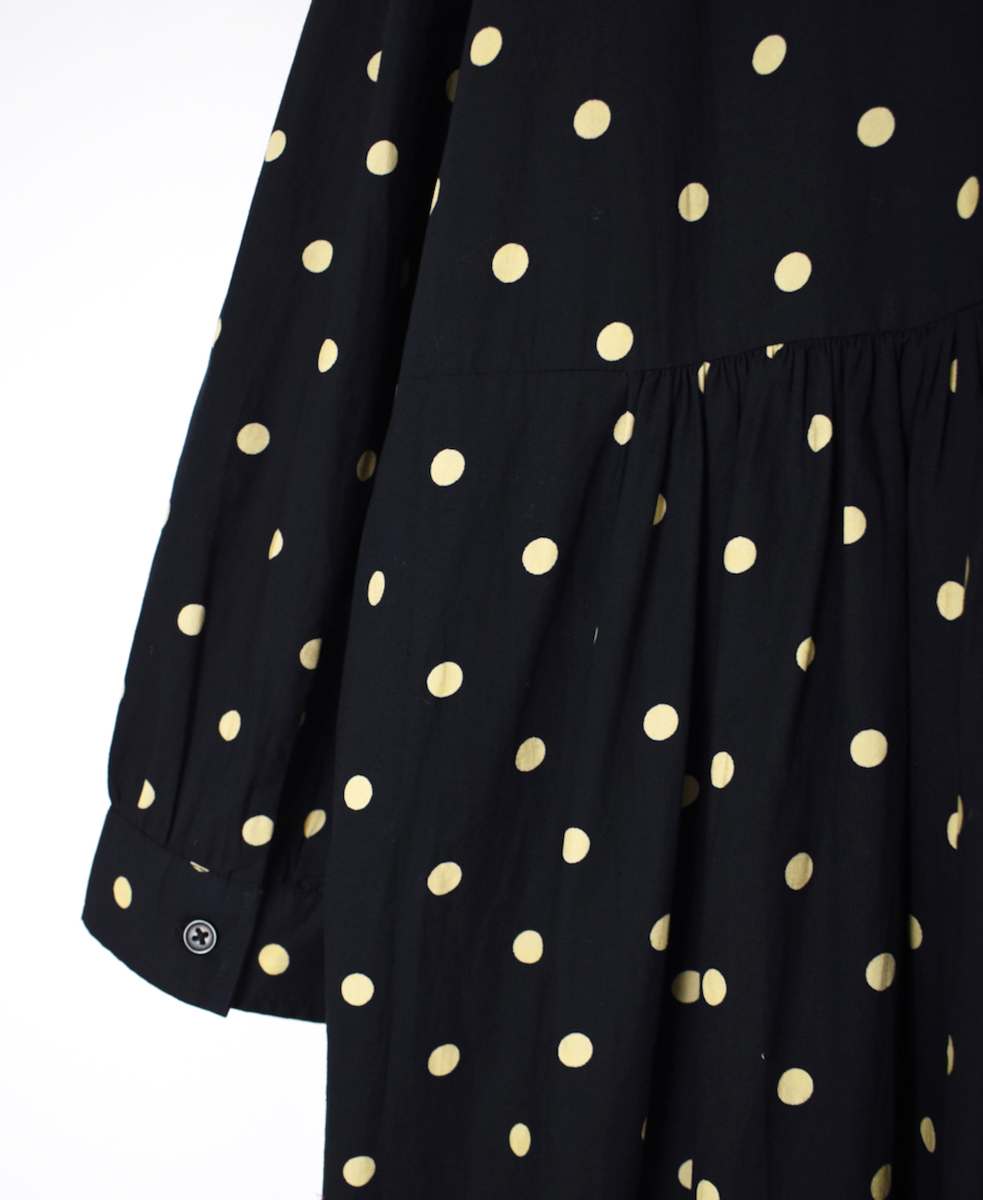 NSL22533 (ワンピース) 40s POPLIN DOT PRINT REGULAR COLLAR DRESS