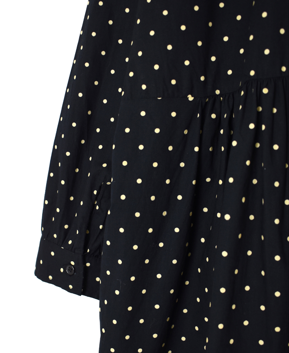 NSL22533 (ワンピース) 40s POPLIN DOT PRINT REGULAR COLLAR DRESS