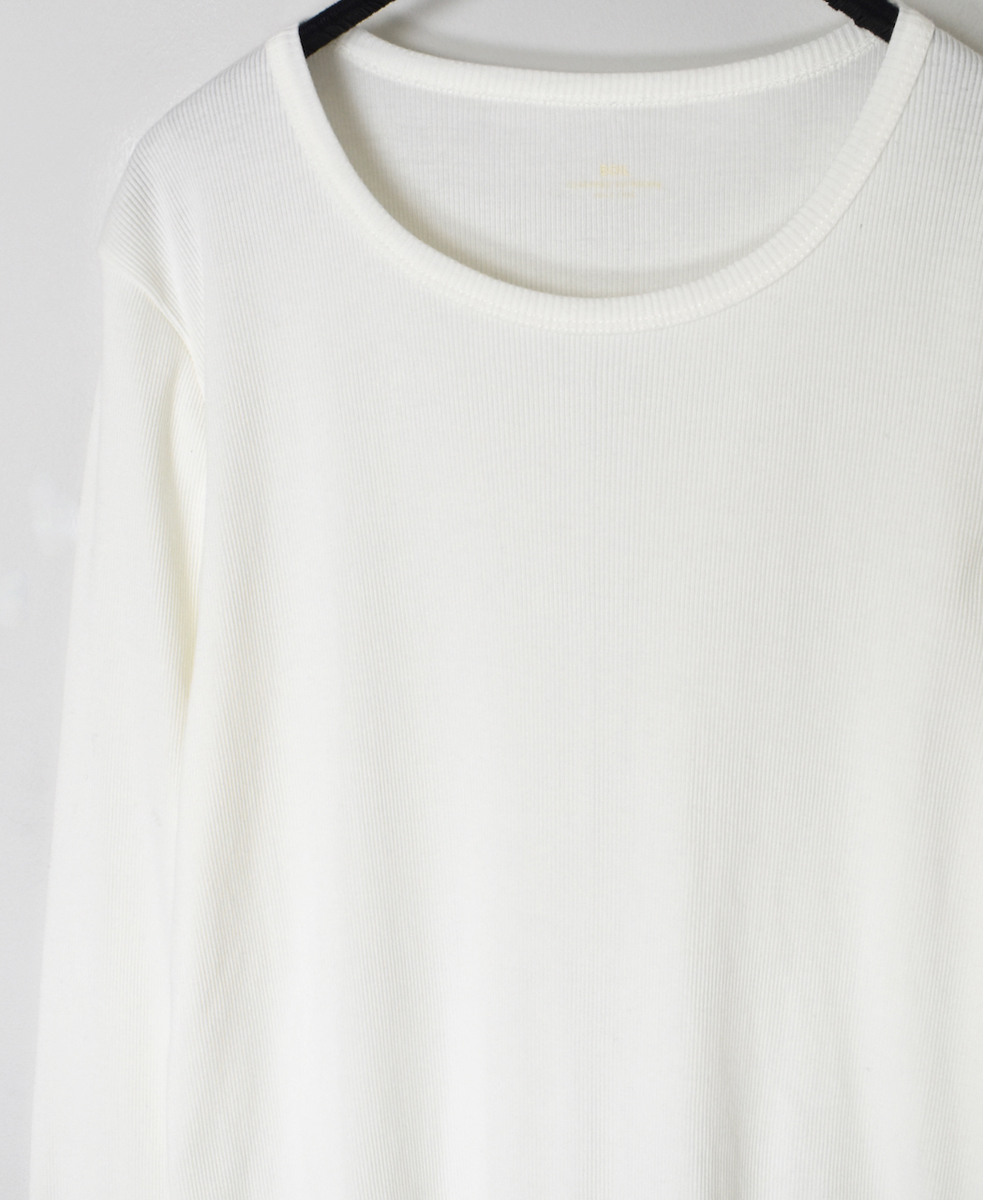 GNSL24572(Tシャツ) COTTON RIB U-NECK L/SL T-SHIRT