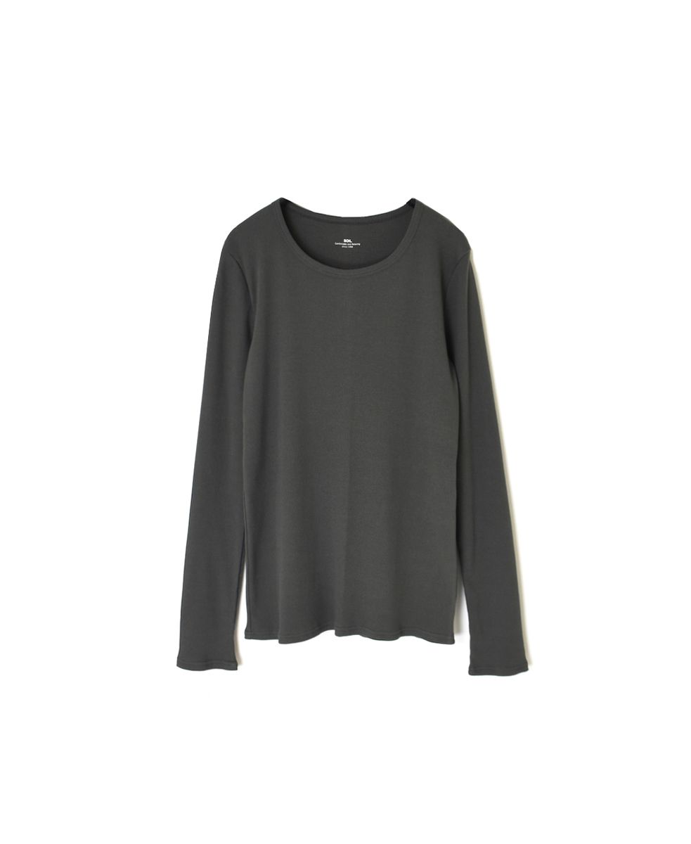 GNSL24572(Tシャツ) COTTON RIB U-NECK L/SL T-SHIRT