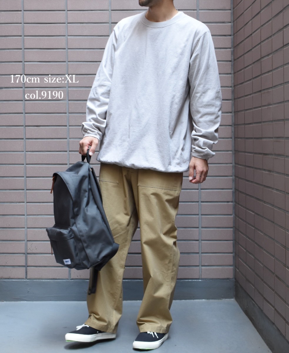 NGW9951 (Tシャツ) CREW NECK L/SL WITH CUFF & HEM RIB