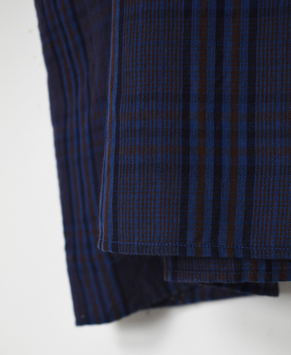 NMDS24583(ワンピース) WOOL COTTON CHECK FRILL COLLAR PINTUCK DRESS