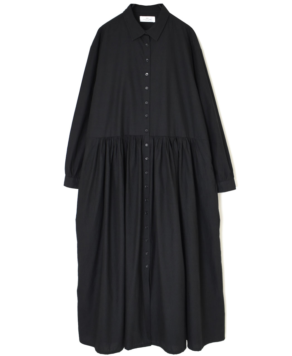 NSL24524(ワンピース) 40s POPLIN PLAIN REGULAR COLLAR DRESS