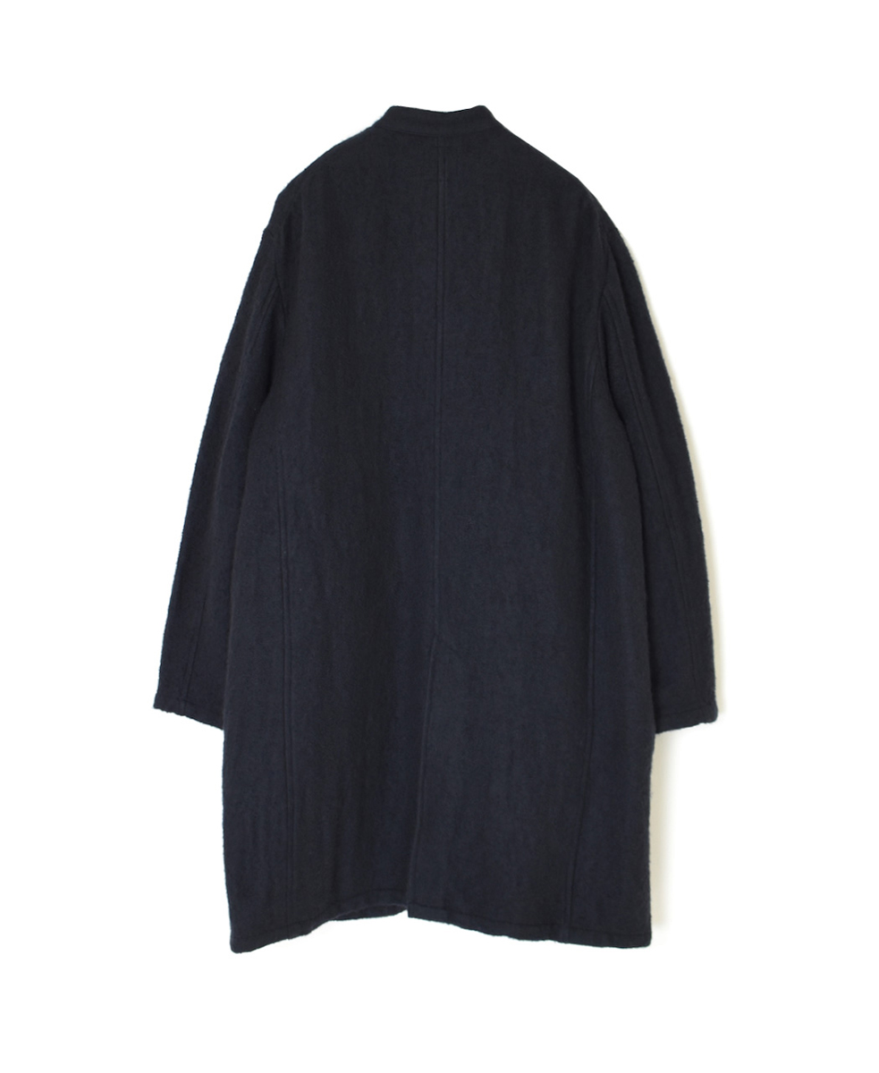 NMDS24552(コート) WOOL/COTTON STAND COLLAR FLY FRONT COAT