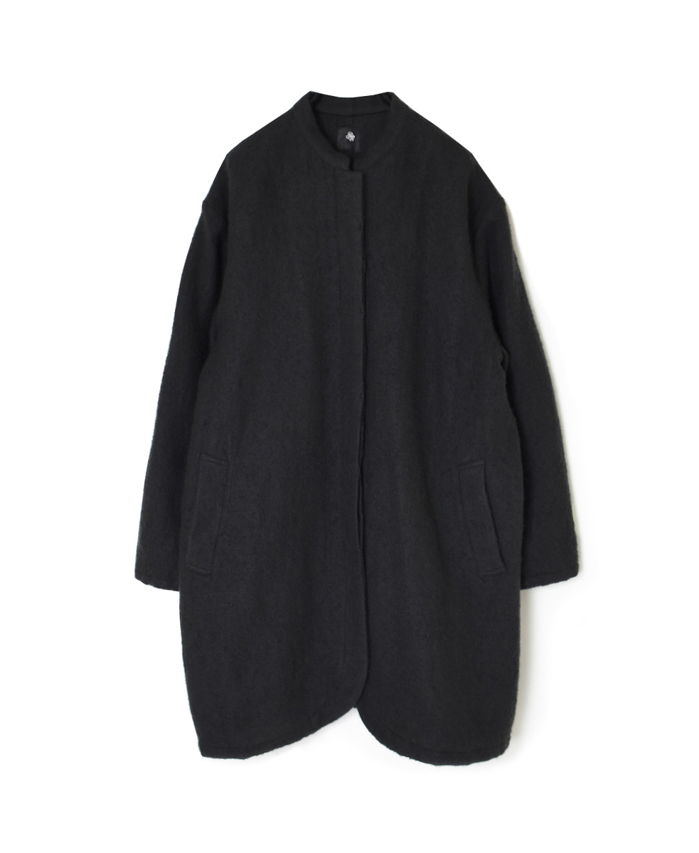 NMDS24552(コート) WOOL/COTTON STAND COLLAR FLY FRONT COAT