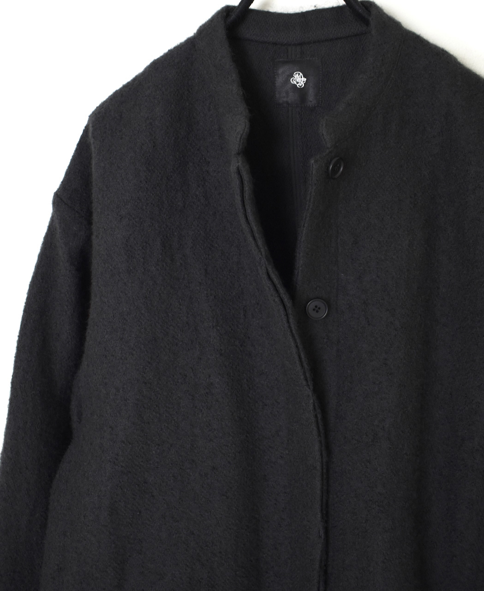 NMDS24552(コート) WOOL/COTTON STAND COLLAR FLY FRONT COAT