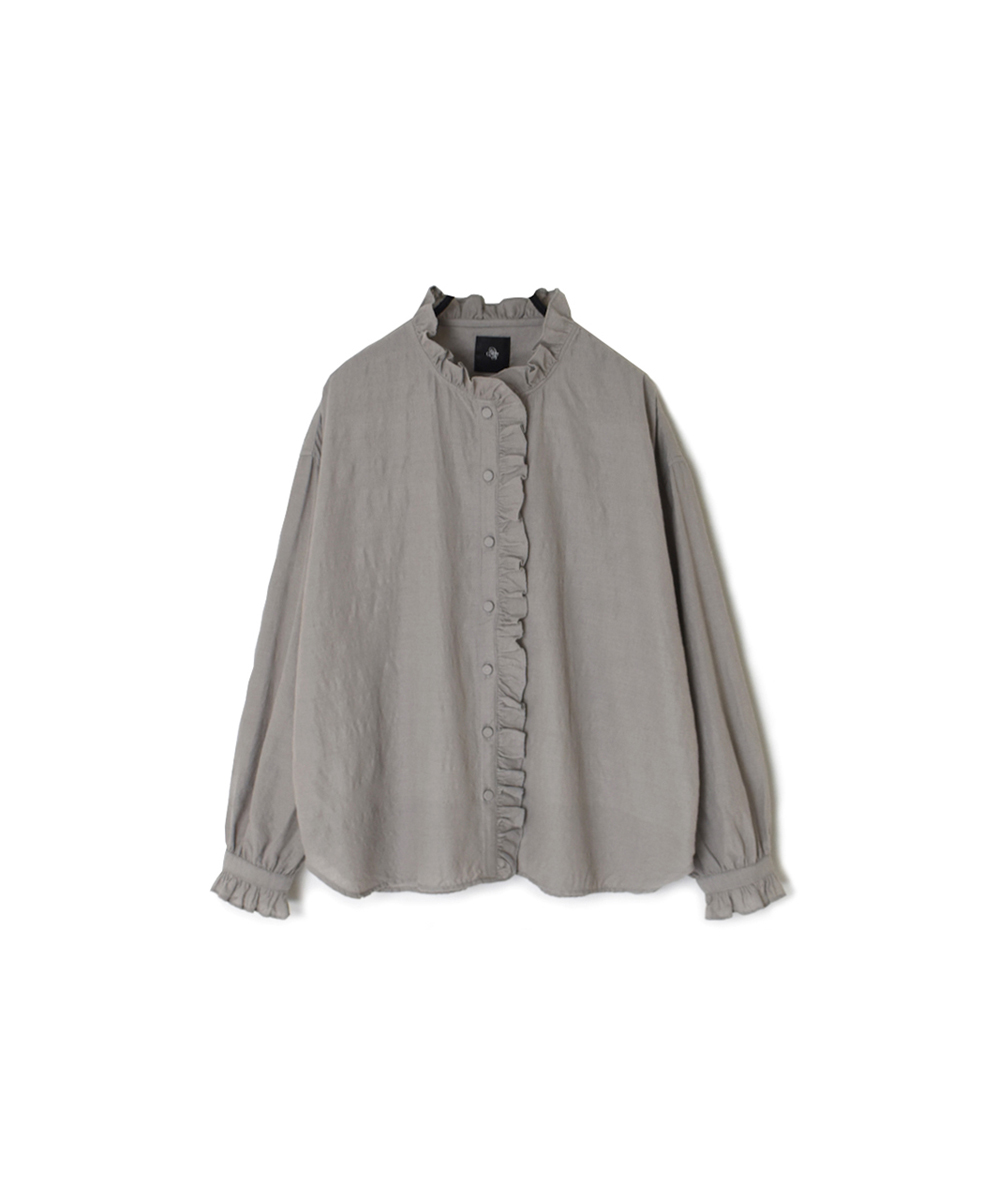 INMDS24741(シャツ) WOOL/COTTON/SILK PLAIN FRILL COLLAR SHIRT