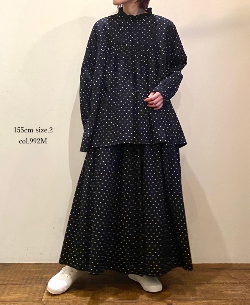 NSL24513(キュロット) 40s POPLIN DOT PRINT CULOTTES