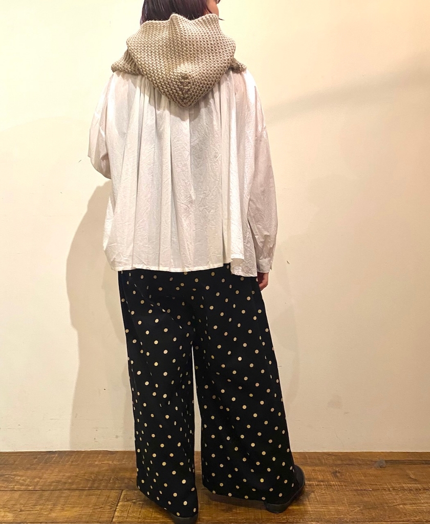 NSL22536 (パンツ) 40s POPLIN DOT PRINT WIDE EASY PANTS