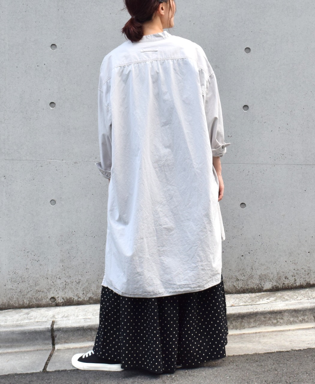 NSL24513(キュロット) 40s POPLIN DOT PRINT CULOTTES