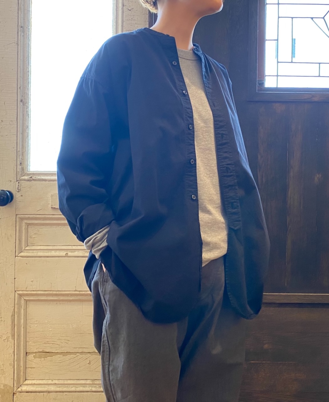 INAM2471PD(シャツ) 40s POPLIN OVERDYED UTILITY SHIRT