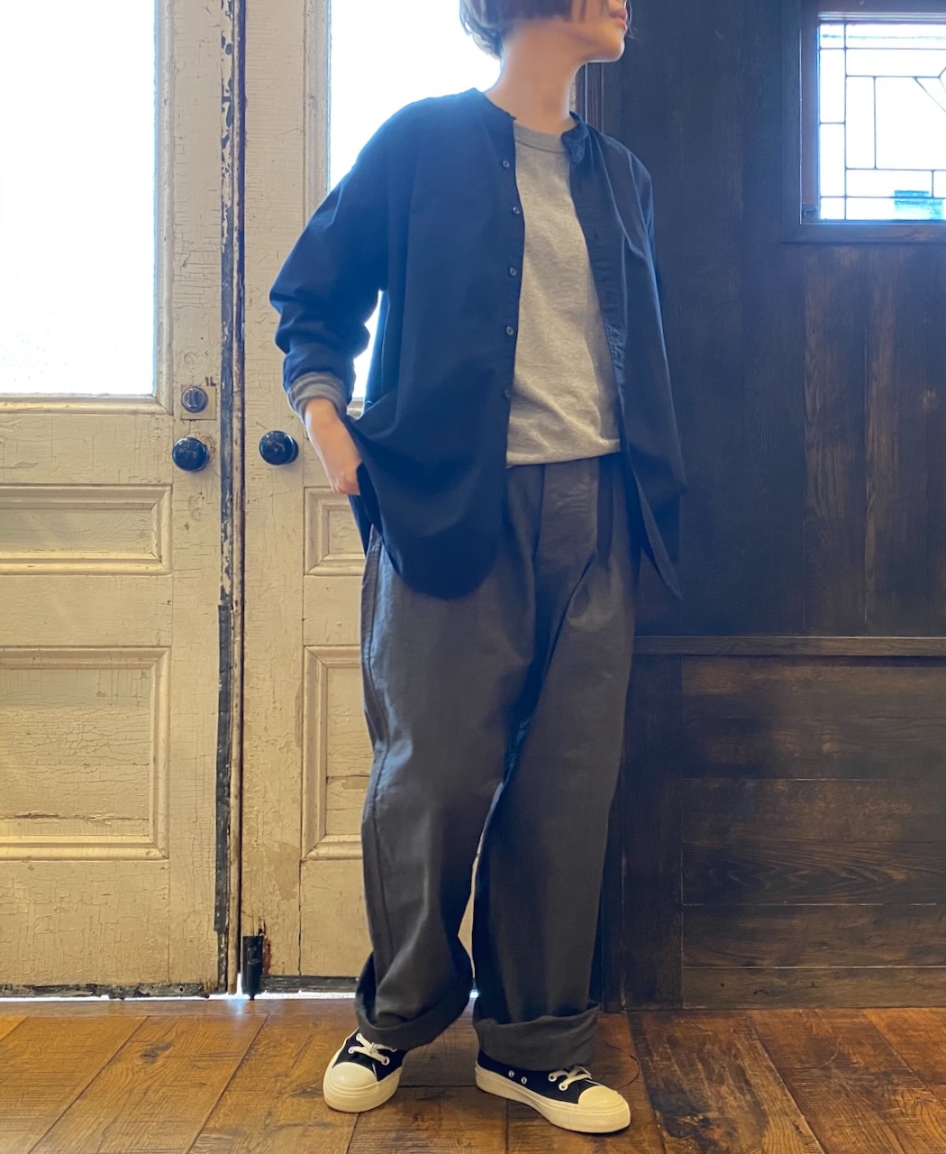 INAM2471PD(シャツ) 40s POPLIN OVERDYED UTILITY SHIRT