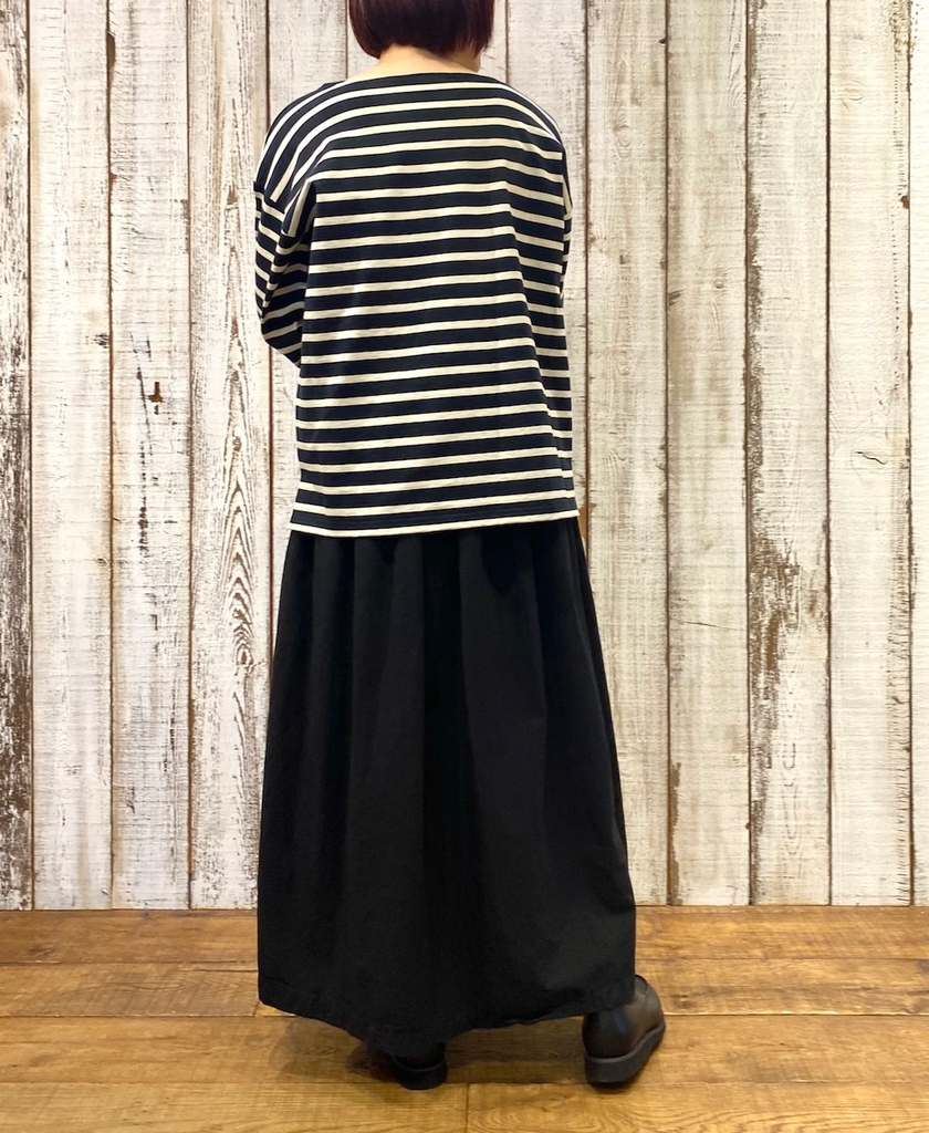 INAM2475PD(スカート) 40s POPLIN OVER DYED GATHERED SKIRT