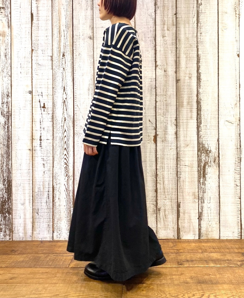 INAM2475PD(スカート) 40s POPLIN OVER DYED GATHERED SKIRT