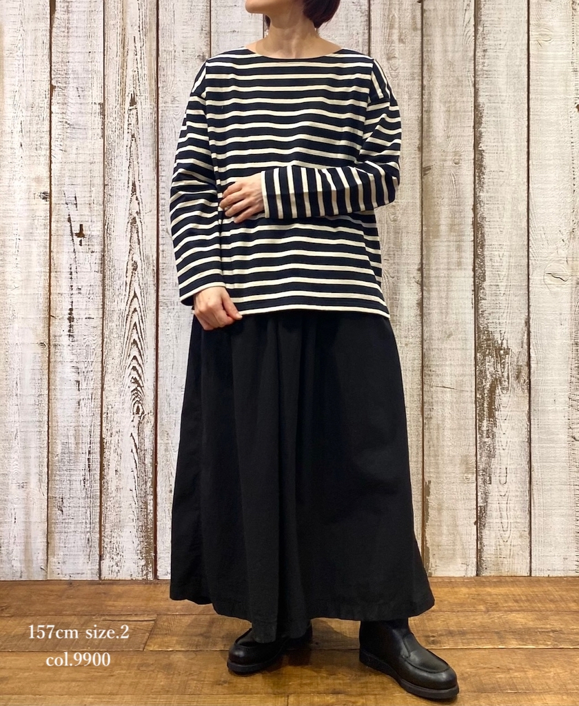 INAM2475PD(スカート) 40s POPLIN OVER DYED GATHERED SKIRT