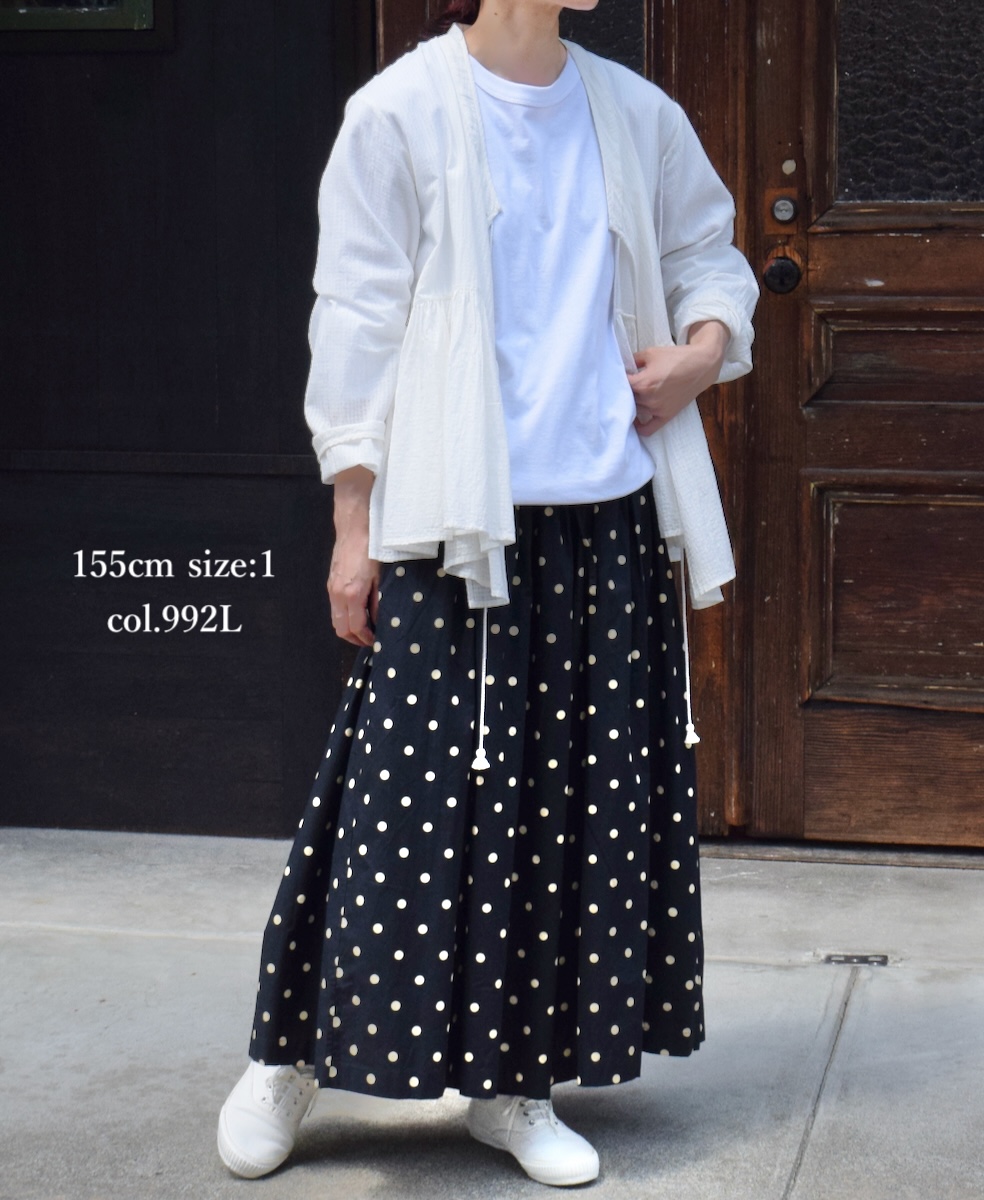 NSL24513(キュロット) 40s POPLIN DOT PRINT CULOTTES