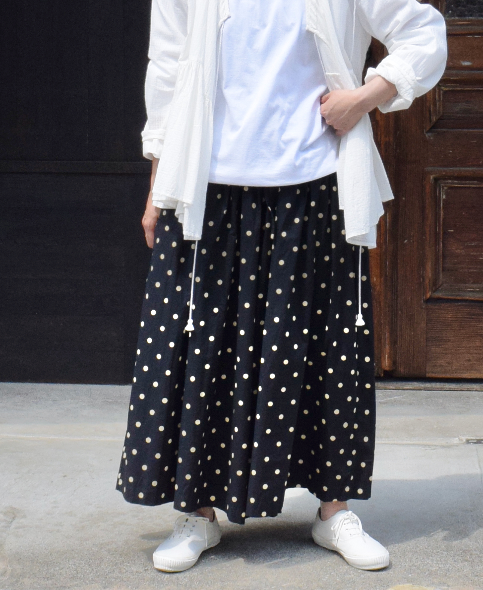 NSL24513(キュロット) 40s POPLIN DOT PRINT CULOTTES