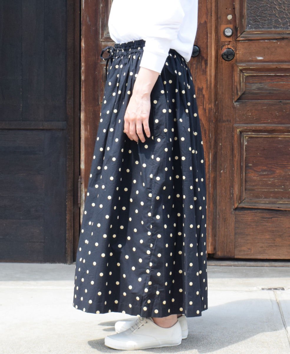 NSL24513(キュロット) 40s POPLIN DOT PRINT CULOTTES