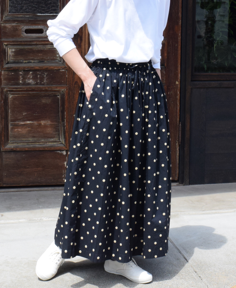 NSL24513(キュロット) 40s POPLIN DOT PRINT CULOTTES