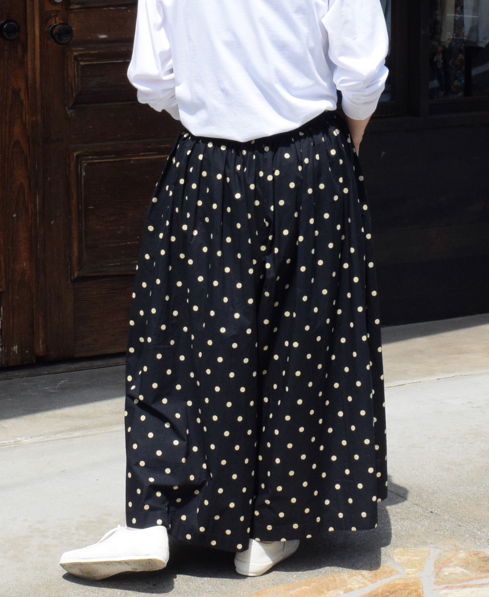 NSL24513(キュロット) 40s POPLIN DOT PRINT CULOTTES