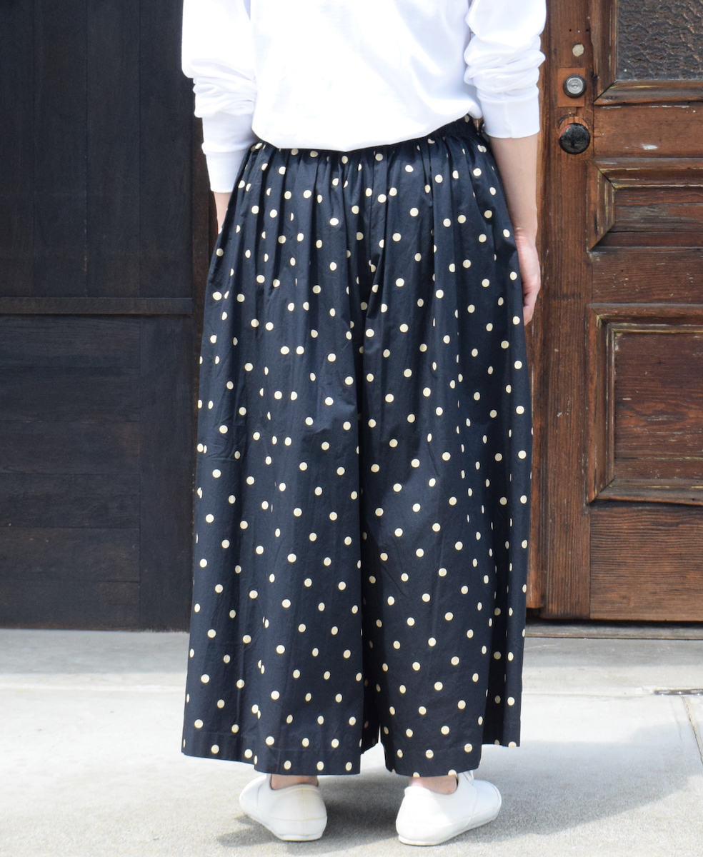 NSL24513(キュロット) 40s POPLIN DOT PRINT CULOTTES