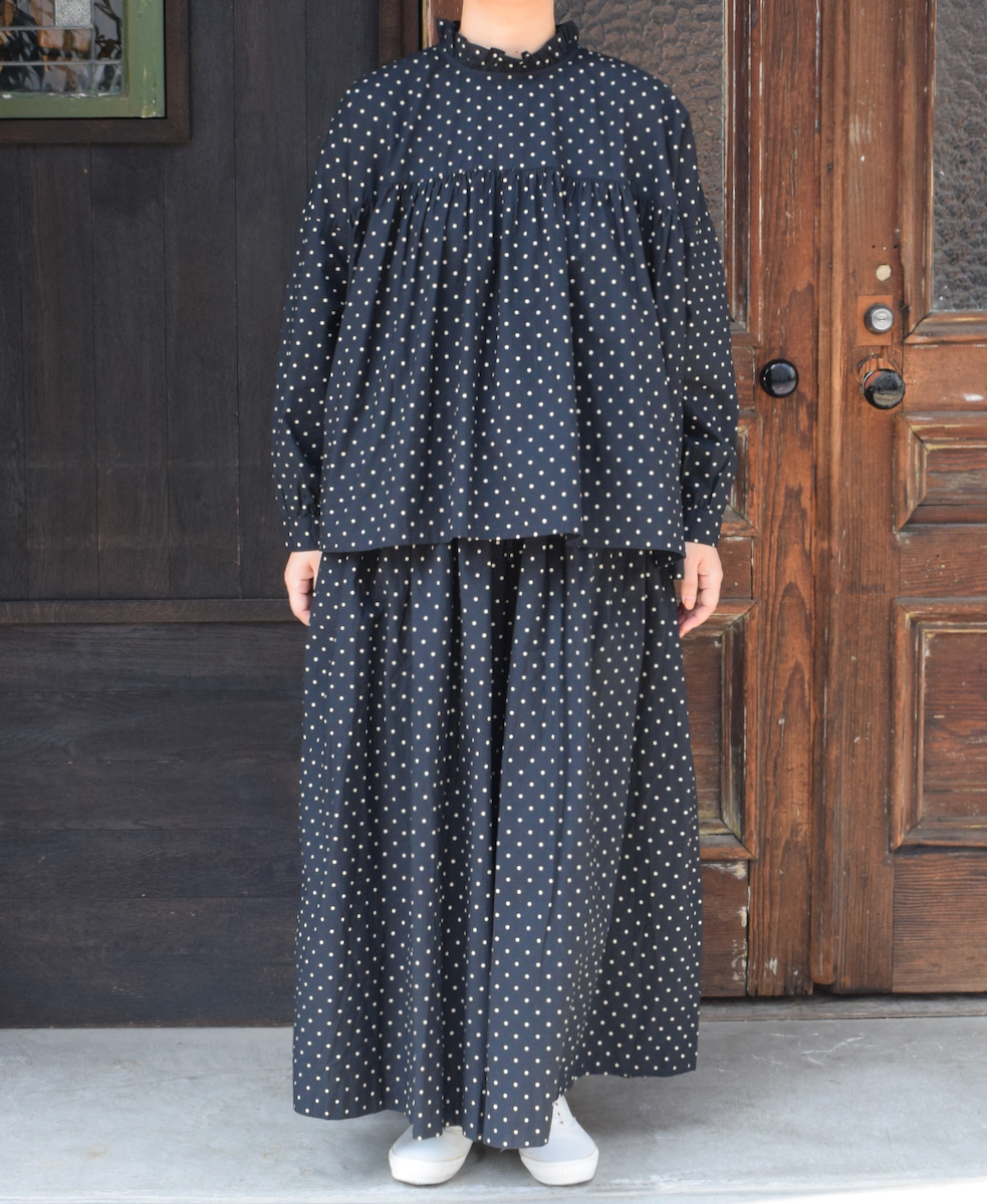 NSL24513(キュロット) 40s POPLIN DOT PRINT CULOTTES