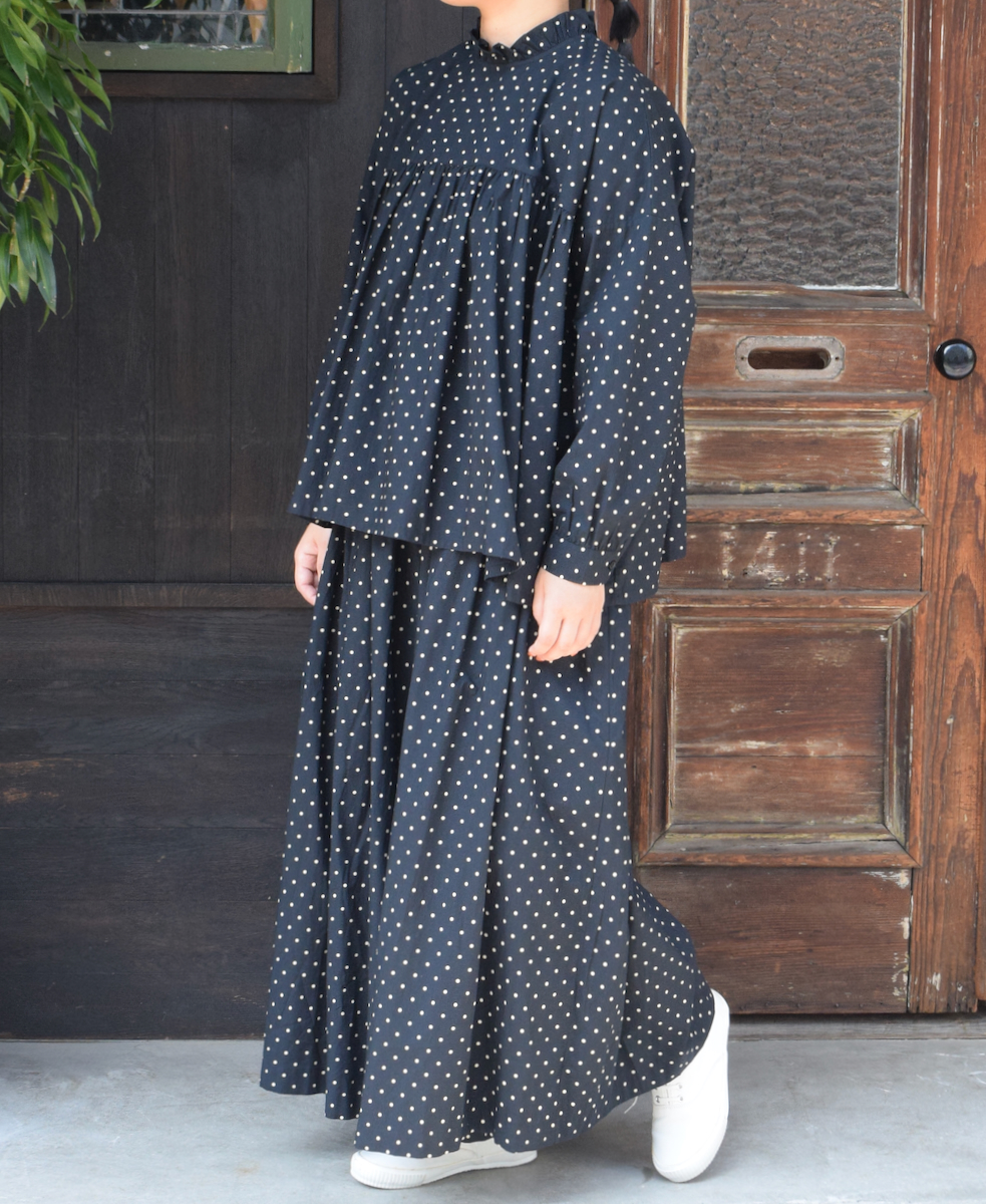 NSL24513(キュロット) 40s POPLIN DOT PRINT CULOTTES