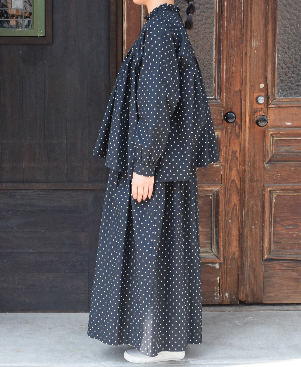 NSL24513(キュロット) 40s POPLIN DOT PRINT CULOTTES