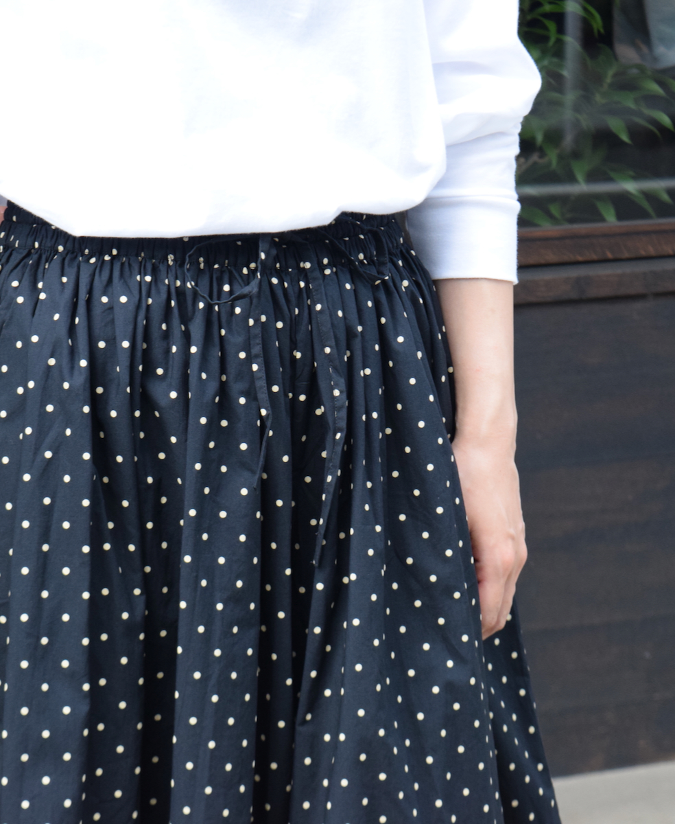 NSL24513(キュロット) 40s POPLIN DOT PRINT CULOTTES