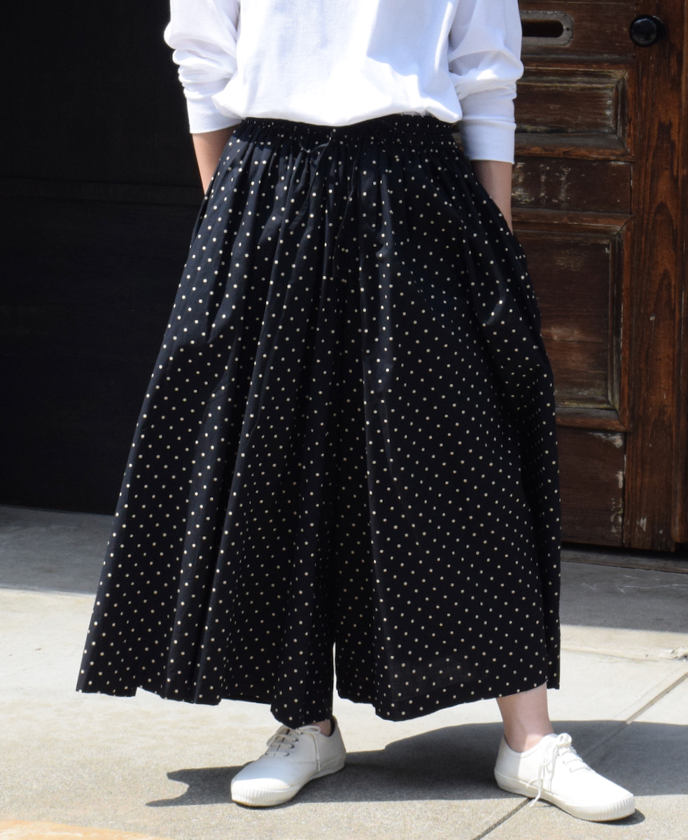 NSL24513(キュロット) 40s POPLIN DOT PRINT CULOTTES