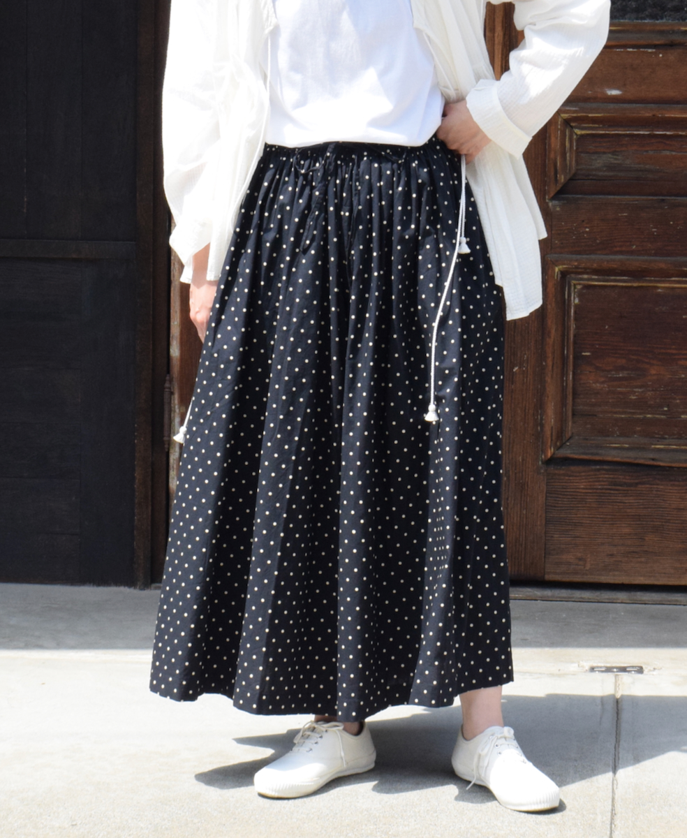 NSL24513(キュロット) 40s POPLIN DOT PRINT CULOTTES