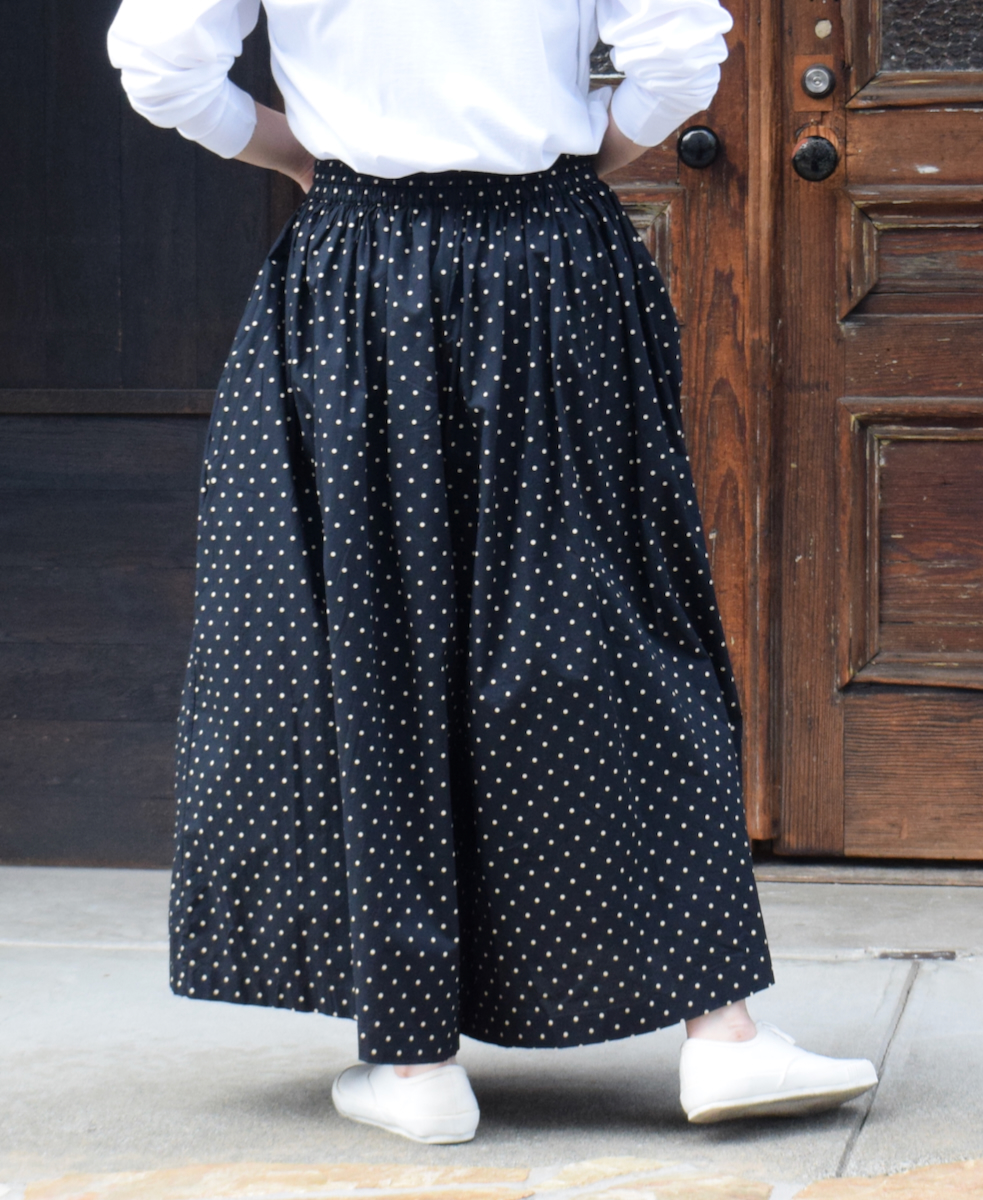 NSL24513(キュロット) 40s POPLIN DOT PRINT CULOTTES