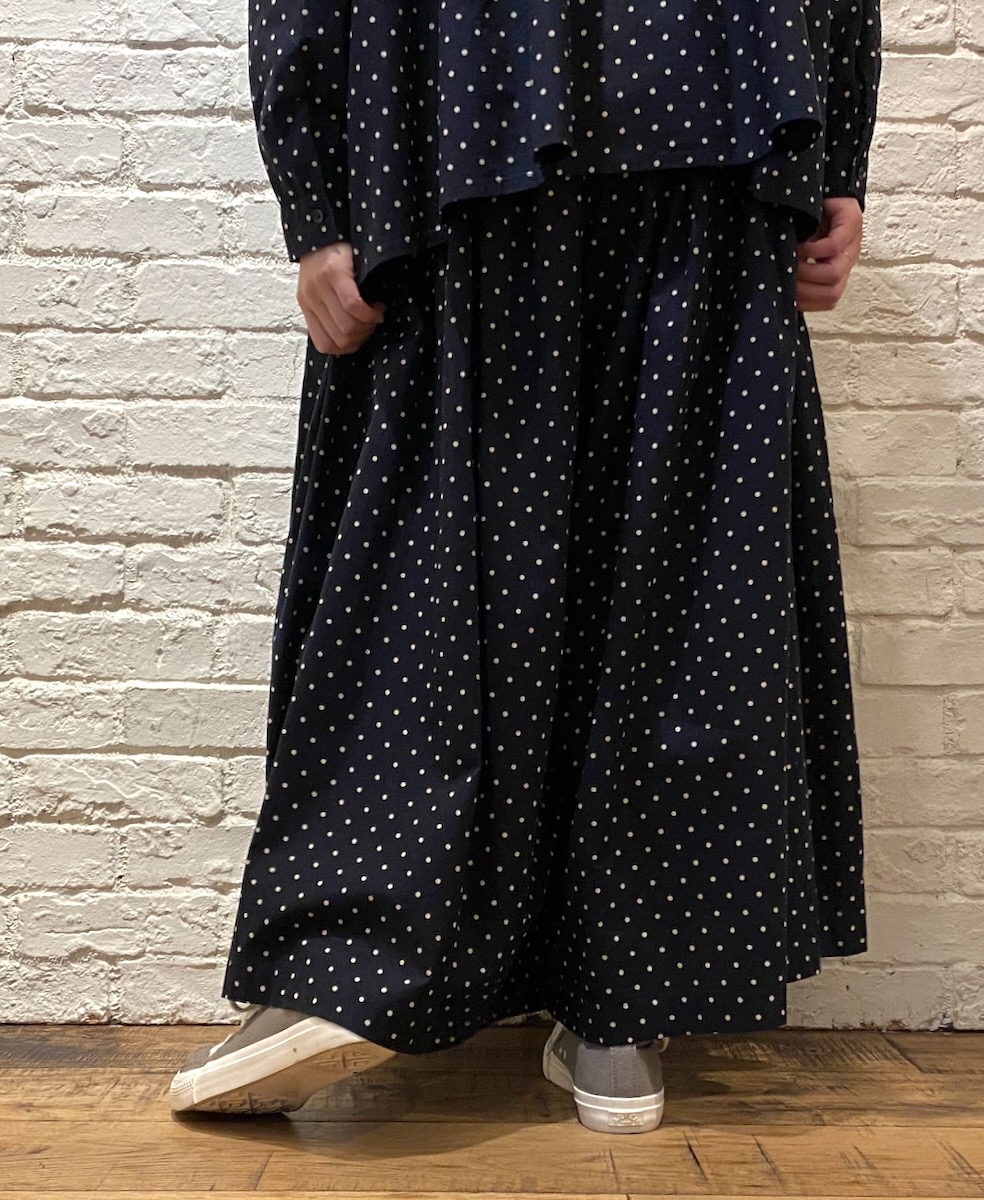 NSL24513(キュロット) 40s POPLIN DOT PRINT CULOTTES