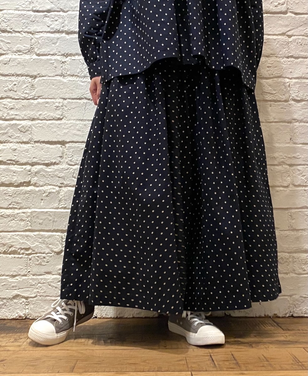 NSL24513(キュロット) 40s POPLIN DOT PRINT CULOTTES