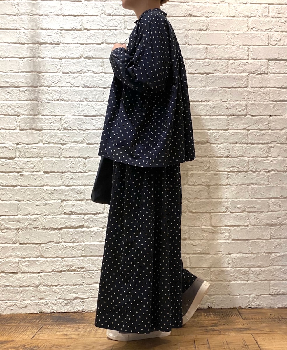 NSL24513(キュロット) 40s POPLIN DOT PRINT CULOTTES