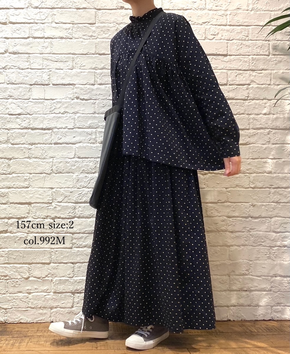 NSL24513(キュロット) 40s POPLIN DOT PRINT CULOTTES