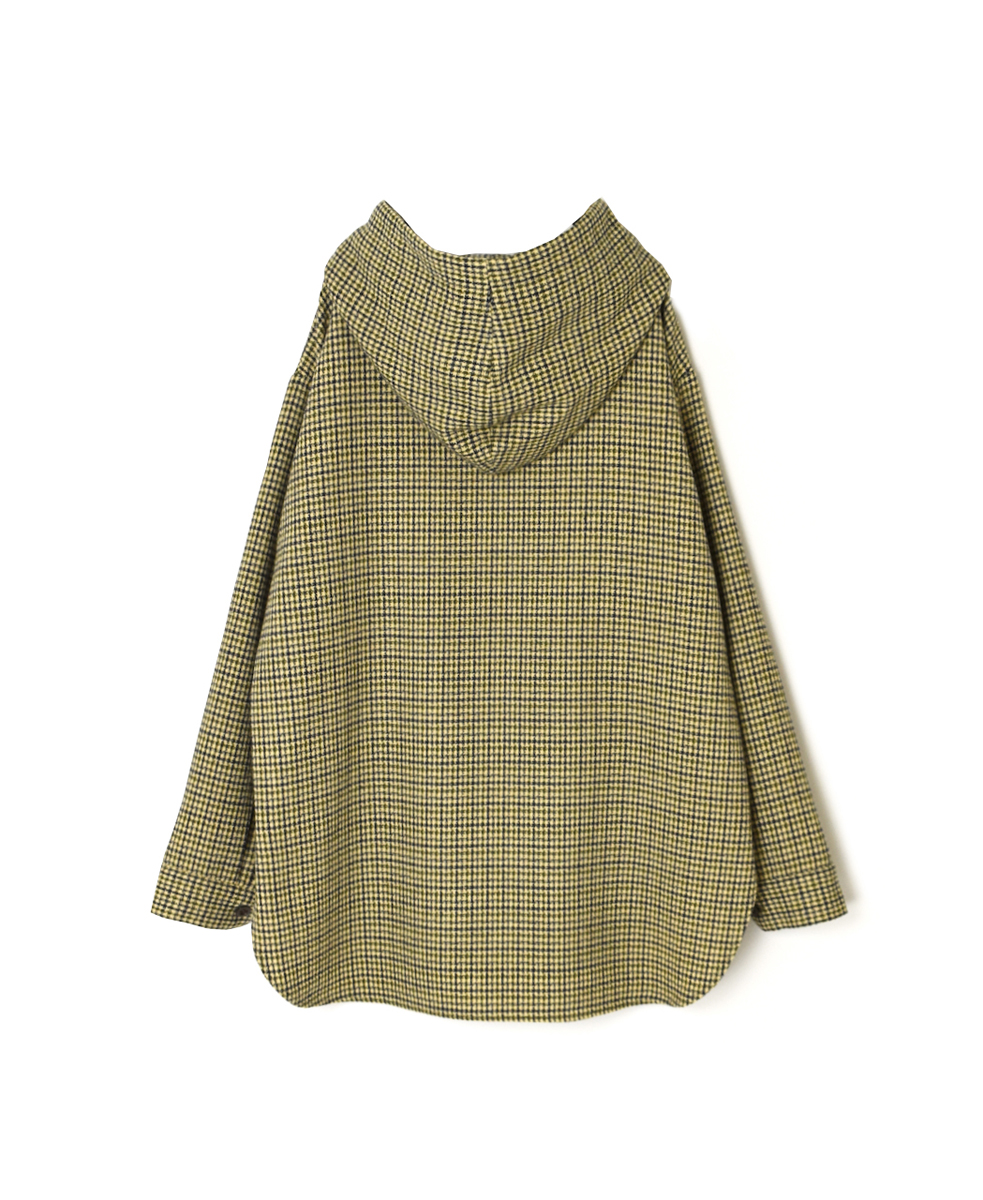 NHT2453WC(プルオーバー) MIX WOOL CHECK HOODED PULLOVER SHIRT