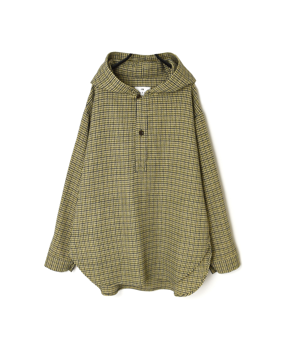 NHT2453WC(プルオーバー) MIX WOOL CHECK HOODED PULLOVER SHIRT