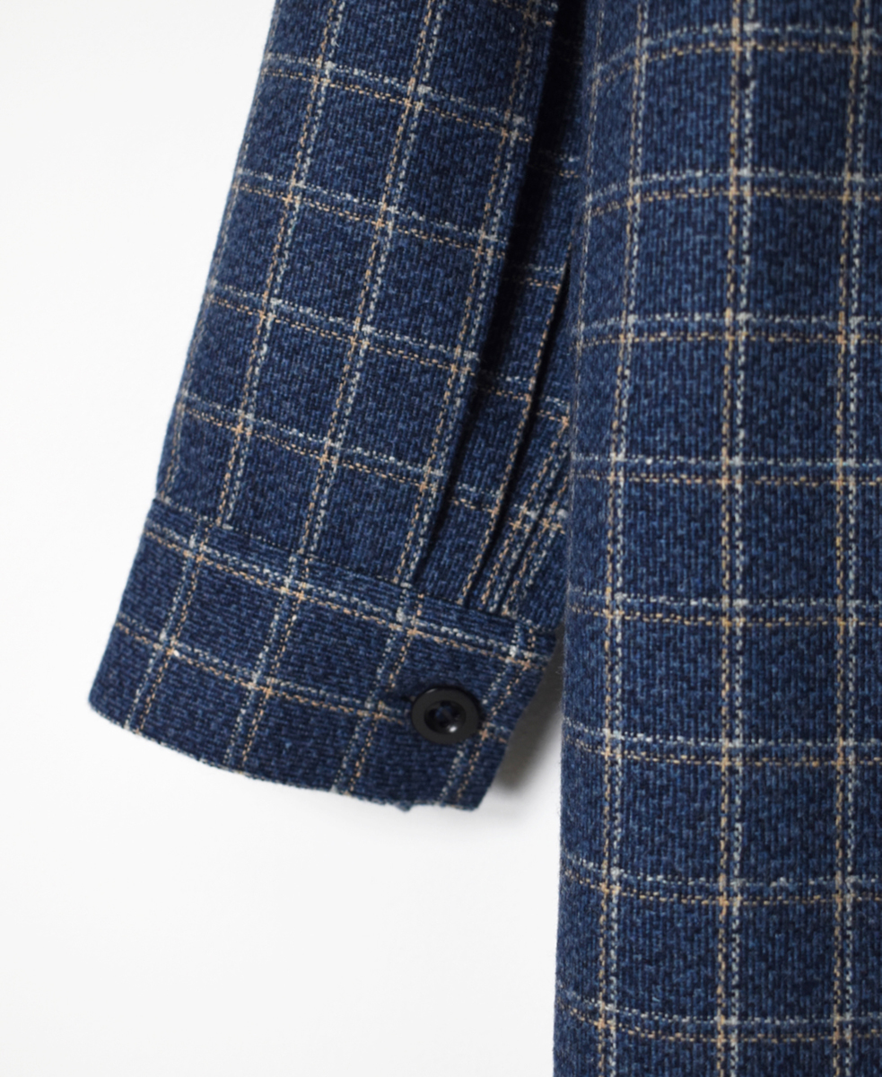 NHT2453WC(プルオーバー) MIX WOOL CHECK HOODED PULLOVER SHIRT