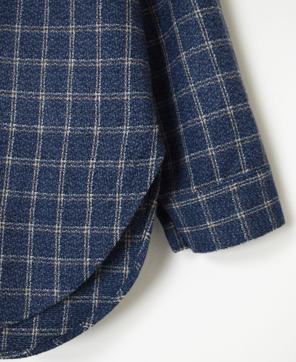 NHT2453WC(プルオーバー) MIX WOOL CHECK HOODED PULLOVER SHIRT