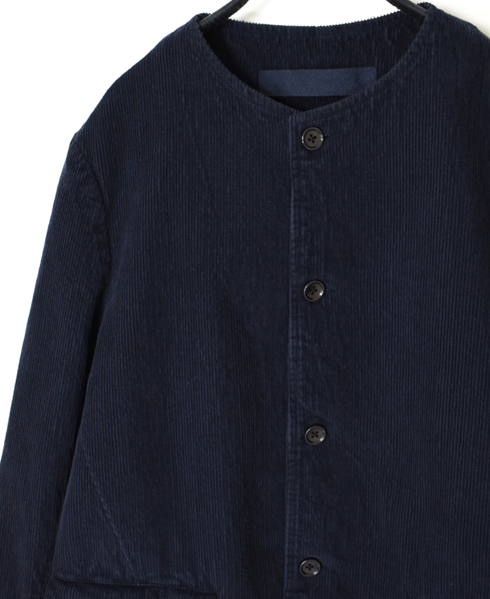 NVL1751C9D (ジャケット) 9WALES CORDUROY/60'S ORGANIC CAMBRIC SIDE VENTS NO COLLAR JACET