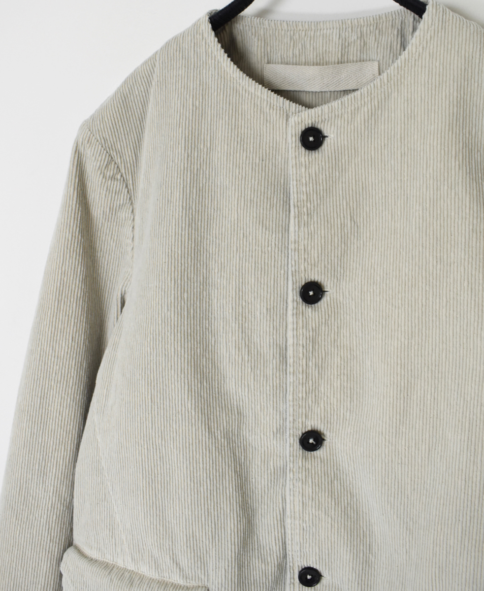 NVL1751C9D (ジャケット) 9WALES CORDUROY/60'S ORGANIC CAMBRIC SIDE VENTS NO COLLAR JACET