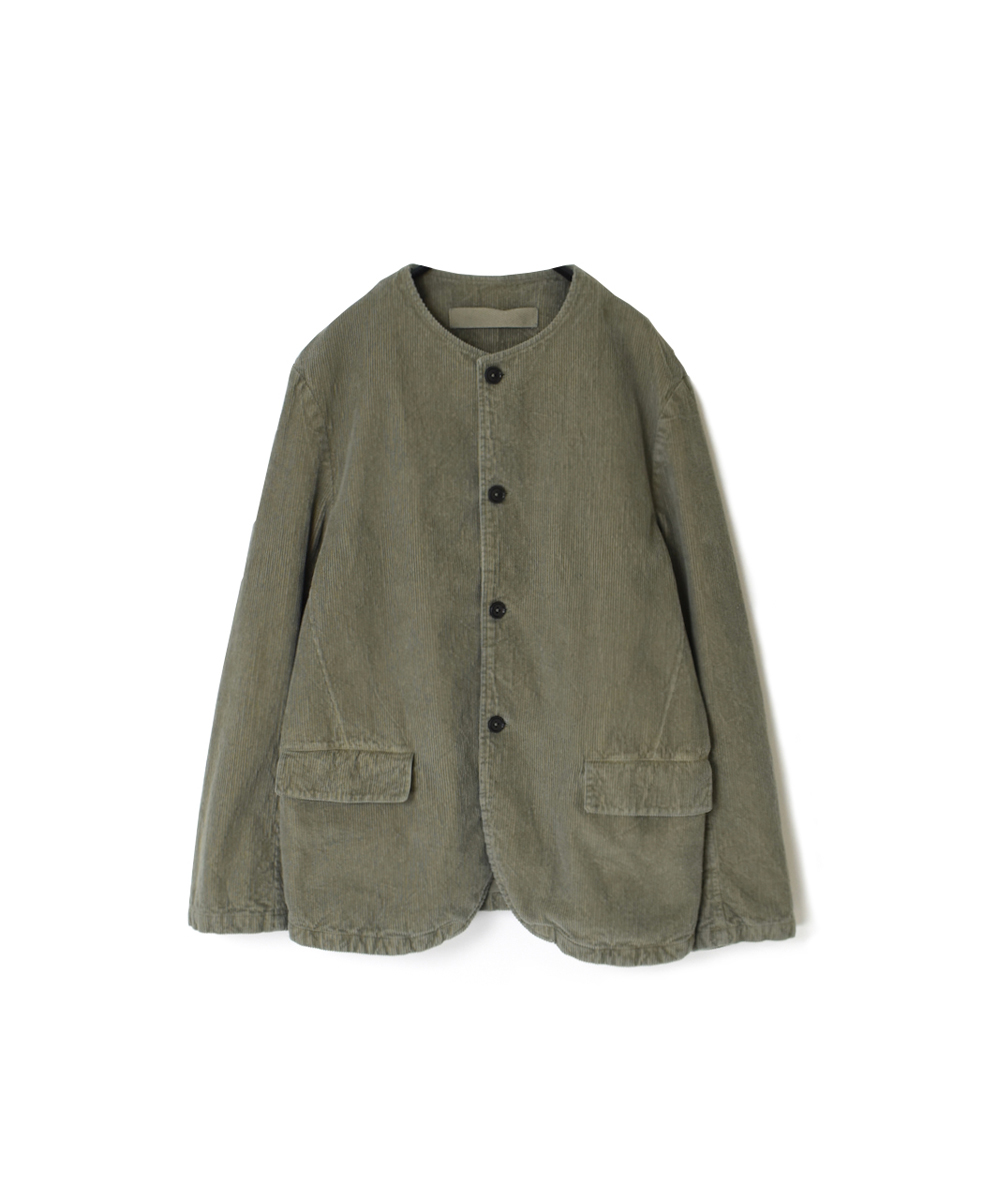 NVL1751C9D (ジャケット) 9WALES CORDUROY/60'S ORGANIC CAMBRIC SIDE VENTS NO COLLAR JACET