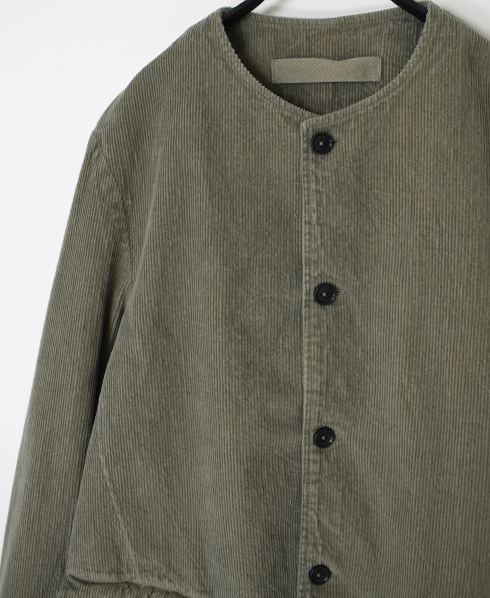 NVL1751C9D (ジャケット) 9WALES CORDUROY/60'S ORGANIC CAMBRIC SIDE VENTS NO COLLAR JACET