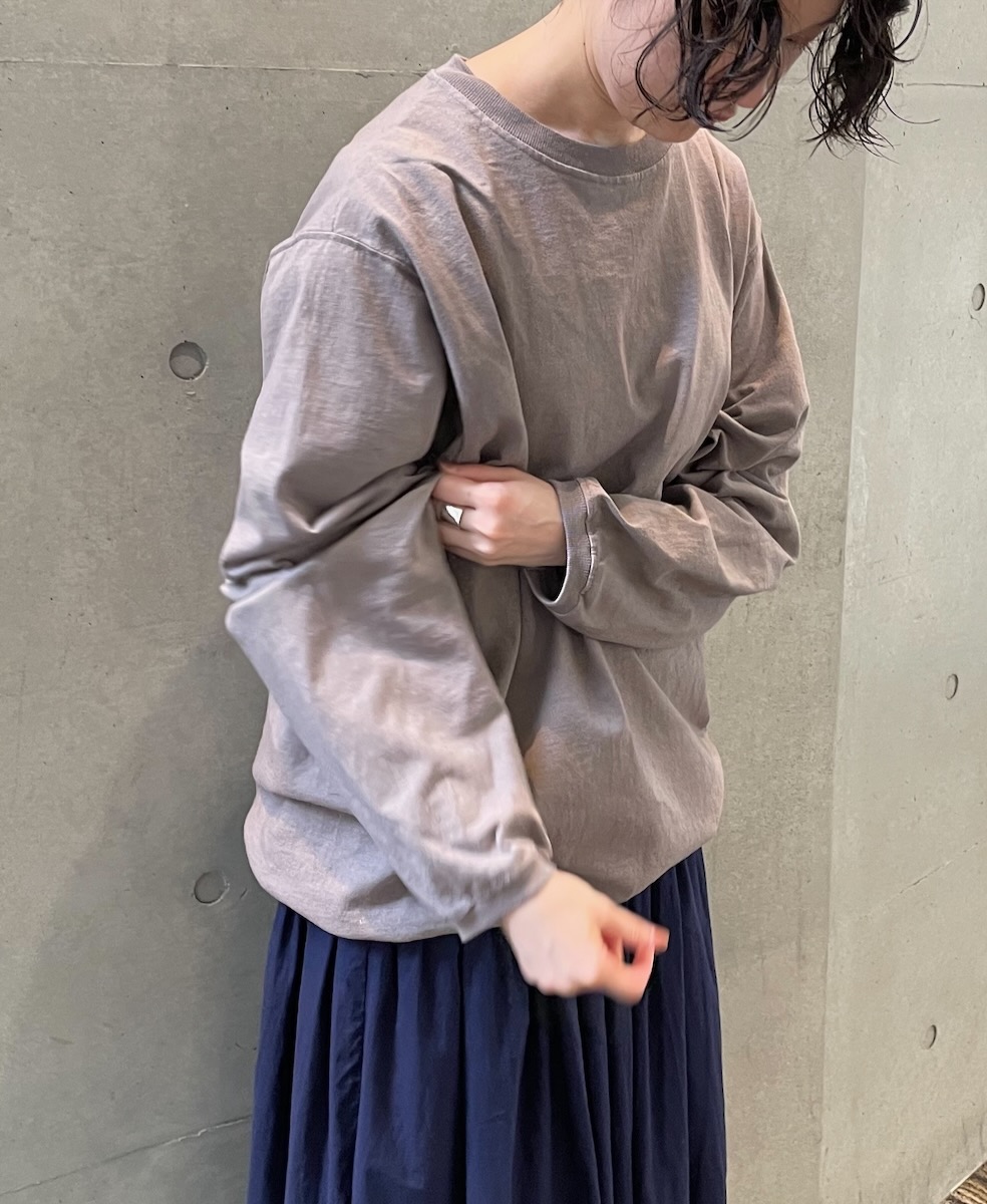 NGW9951 (Tシャツ) CREW NECK L/SL WITH CUFF & HEM RIB