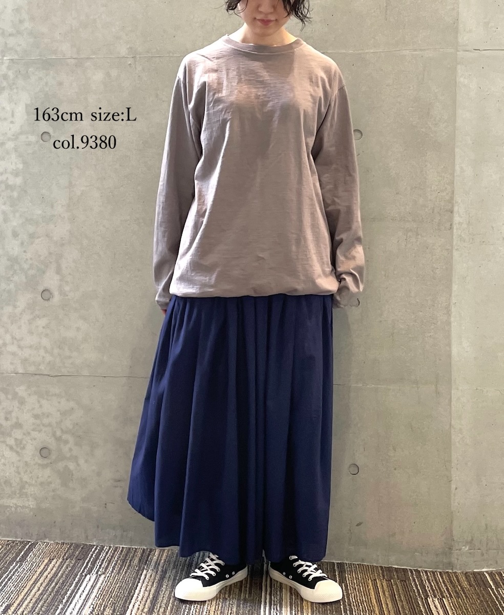 NGW9951 (Tシャツ) CREW NECK L/SL WITH CUFF & HEM RIB