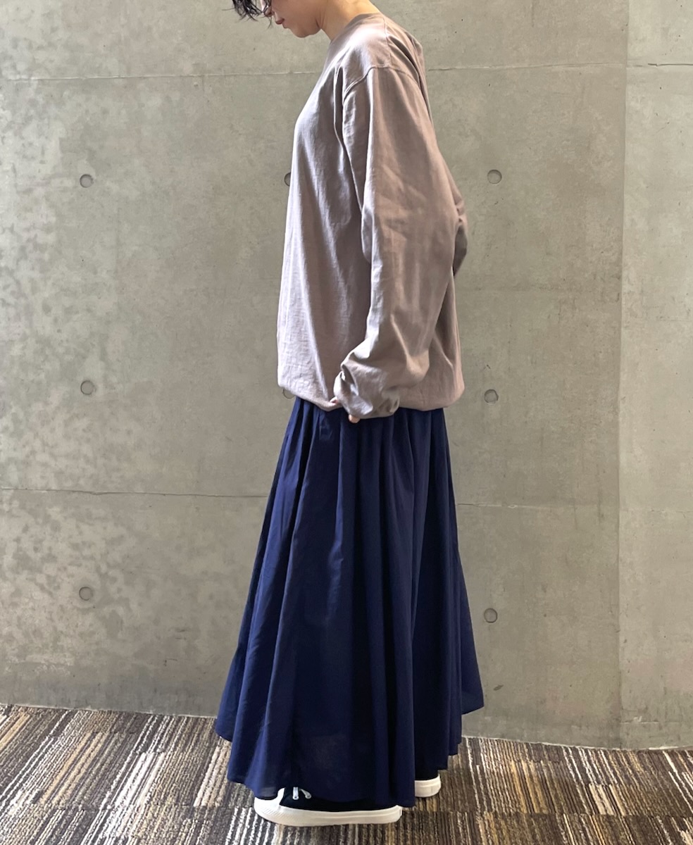 NMDS24595(スカート) 60s ORGANIC CAMBRIC MINI PINTUCK FLARED SKIRT