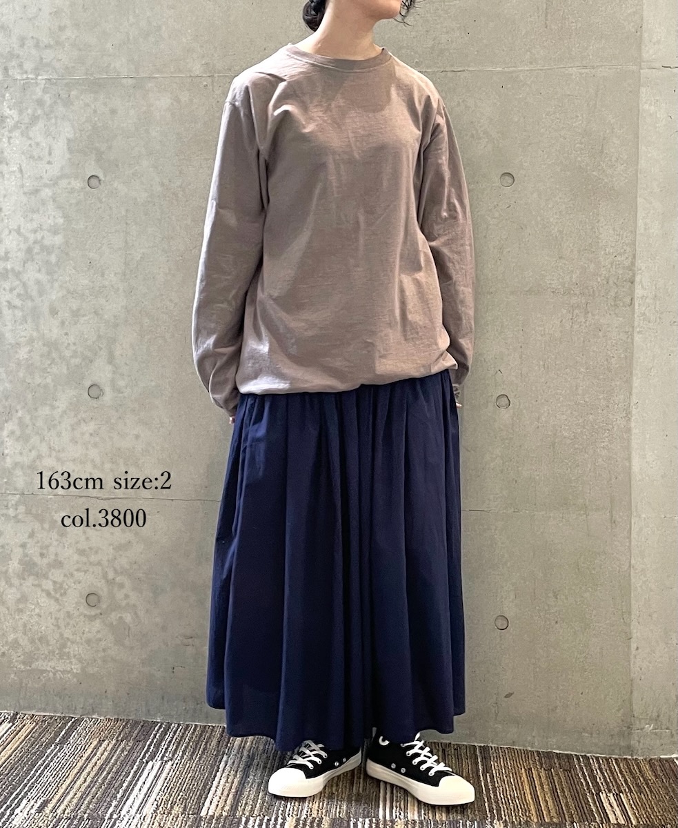 NMDS24595(スカート) 60s ORGANIC CAMBRIC MINI PINTUCK FLARED SKIRT