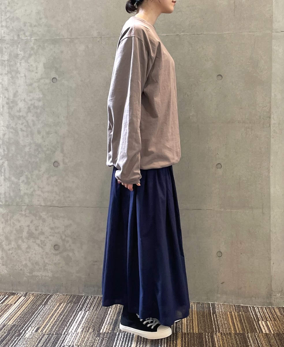 NMDS24595(スカート) 60s ORGANIC CAMBRIC MINI PINTUCK FLARED SKIRT