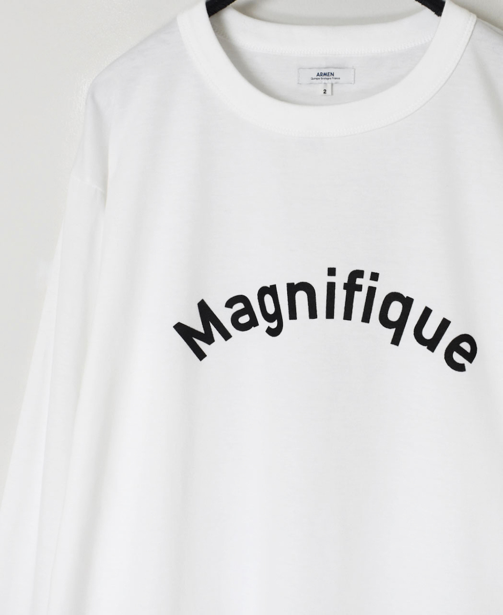 NFA2351P41(Tシャツ) "MAGNIFIQUE"COTTON JERSEY CREW NECK OVERSIZE L/SL T WITH CUFF